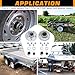 GREPSPUD 2 Sets Galvanized Trailer Hub Kits 5 on 4.5'' for 3500 lbs 1-1/16'' to 1-3/8'' #84 Tapered Axle, Prelubricated L44649 L68149 Bearings 5x4.5 Trailer Idler Hub 5 Lug Bolt Trailer Wheel Hub Kit