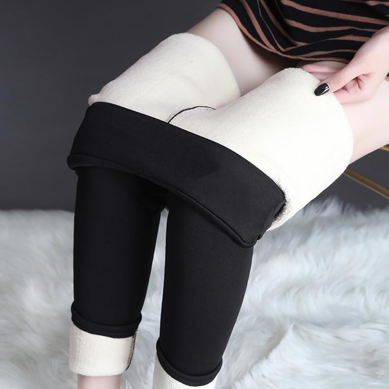Women Winter Fleece Lined Leggings Thermal Stretchy Thick Warm Soft Tights Sherpa High Waist Pants - Image 8