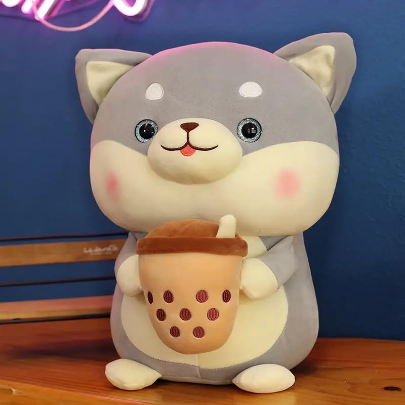 Image of Coffee Bear Plush Soft Toy for Kids Pet Kawai Stuffed Animal Plushie Cute Stuff Toys Doll Teddy Birthday Gifts for Friends Kids Boys Girls Decorative Multicolor 30cm