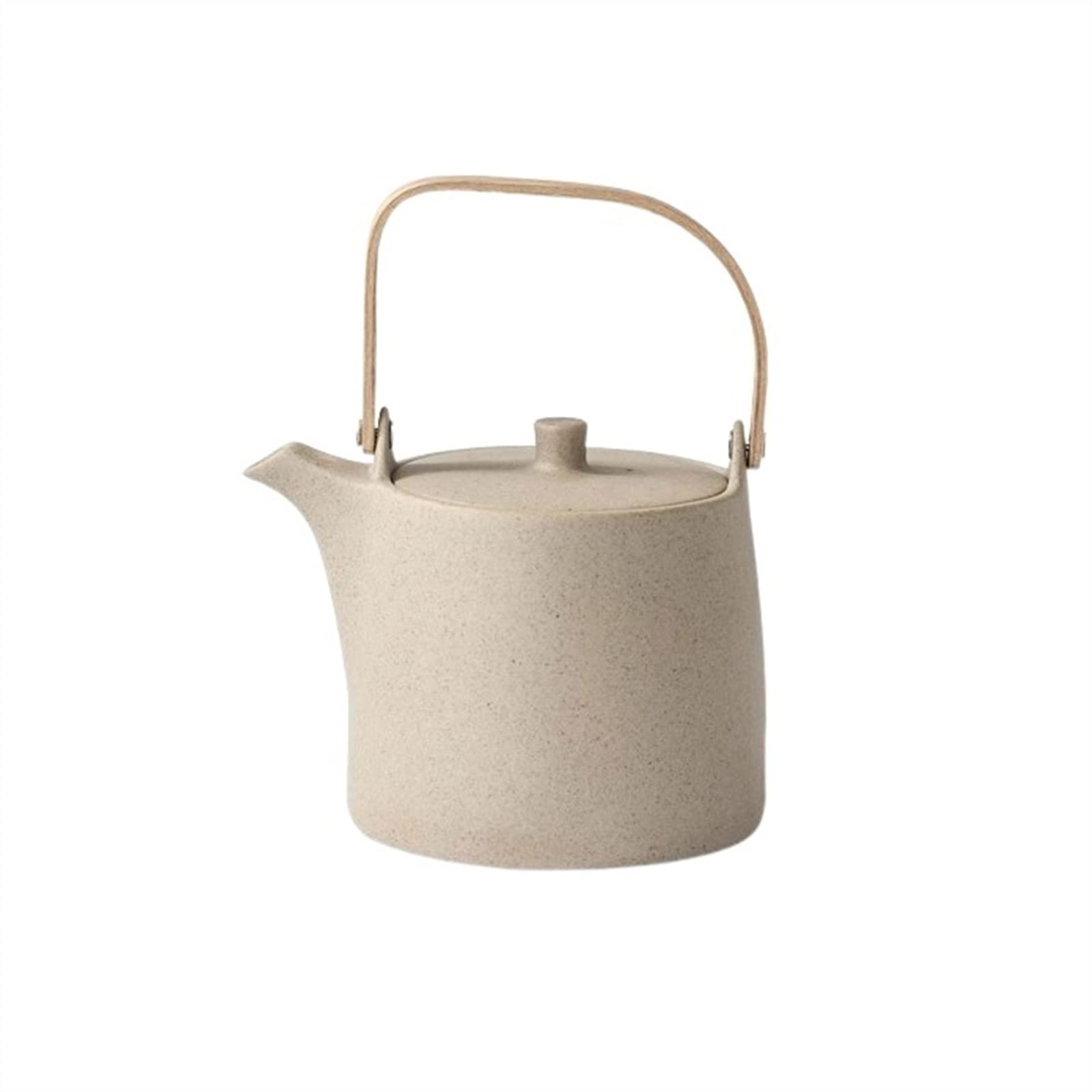 TYUHDUYUR Tea Kettle Large Retro Tea Maker Simple Design Tea Set Stoneware Ceramic Teapot Cool Kettle Household Handle Tea Maker, 1L Teakettle Teapot