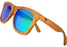 Wood Sunglasses | Polarized | Vintage Wooden Frame | 100% UVA/UVB Protection | Bamboo Case | Men and Women