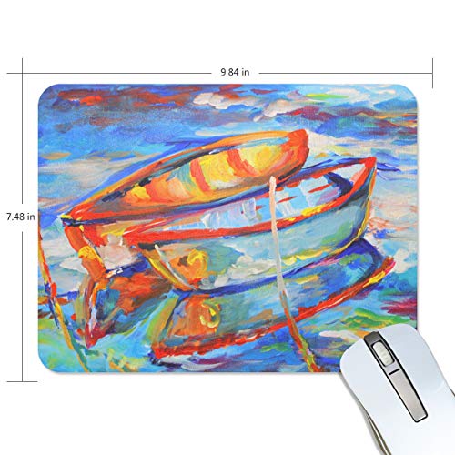 Preisvergleich Produktbild Malpela Mauspad mit buntem Boot, Premium-strukturiert, rutschfeste Gummi-Unterseite, für Laptop, Computer und PC