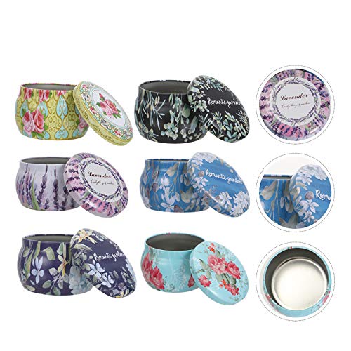 UPKOCH 6Pcs Rodada Sobremesa Dos Doces Do Casamento Caixas De Doces Folha de Flandres Recipiente Vaz