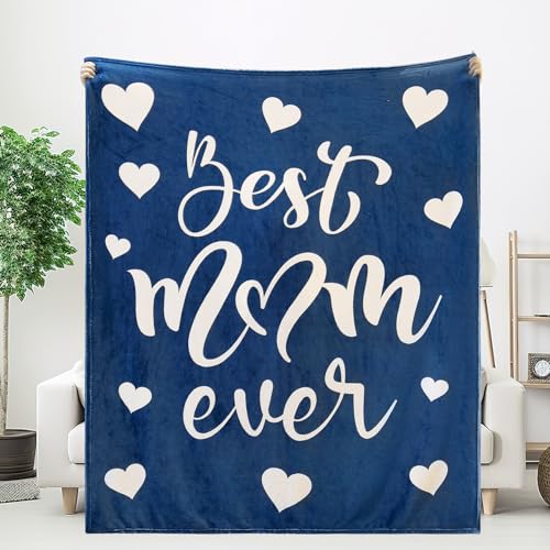 HitToys Throw Blankets Gift for Mom, Best Mom Ever Blanket for Mother's Day