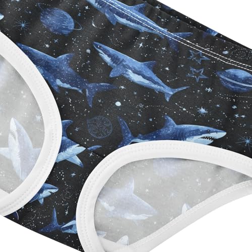 Girls Underwear Soft Cotton Shark Universe Kids Panties in Sizes 2/3t, 4t, 5t, 6 and 84