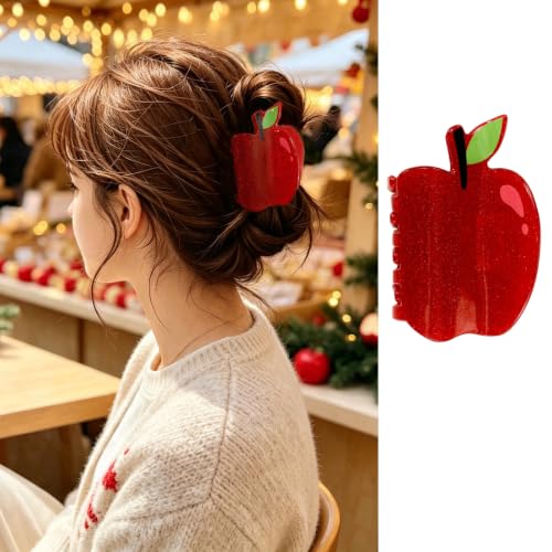 Red Apple Hair Claw Clips for Women Fruit Hair Clips Sweet Summer...