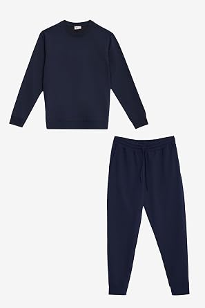 AC&Co/Gold Star Classics Mens Navy Blue 2 Yarn Cotton Standard Fit Normal Cut Tracksuit Pack, Navy Blue, M
