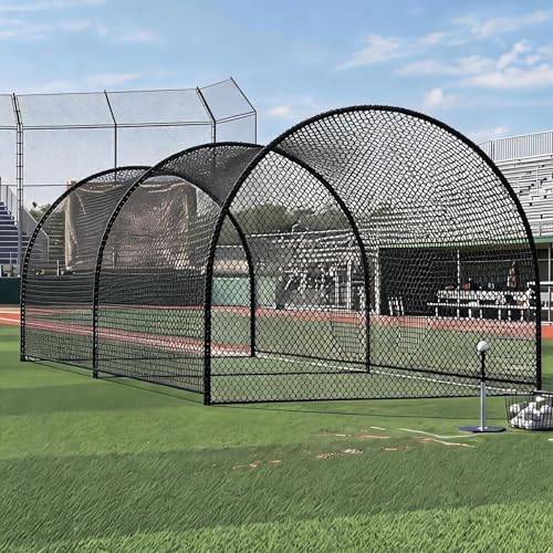 Garvee 22Ft Baseball Batting Cage, Baseball Training Equipment Netting Cages, with Frame & Net – Practice Hitting, Pitching & Golf in Backyard or Field