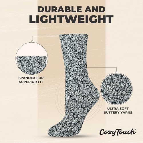 Image of Fluffy and Fuzzy Socks for Women - Warm Soft Slipper Socks for Home - 2 /3 Pairs Crew and Slouch Socks