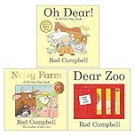 Rod Campbell Lift the Flap Collection 3 Books Set (Oh Dear, Noisy Farm, Dear Zoo)