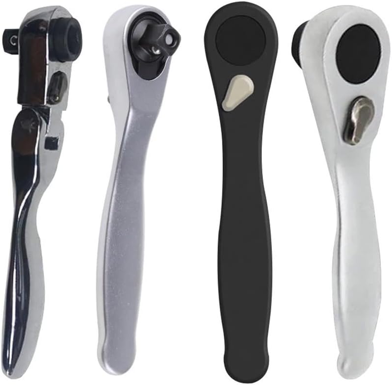 Adjustable Ratchet, 94mm with 11mm Jaw & 1/4-inch Drive – High-Carbon Steel, Compact Palm-Sized Tool Automotive, DIY, and Tight-Space Repair(B)