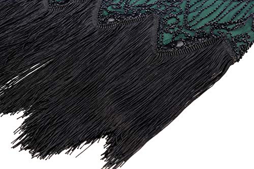 Image of Women 1920s Gatsby Vintage Sequin Flapper Fringe Party Plus Dress with 20s Accessories Set