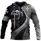 CHAOS MONKEY Knight Templar Armor 3D Printed Hoodies Pullover Women for Men Streetwear Sweatshirts...