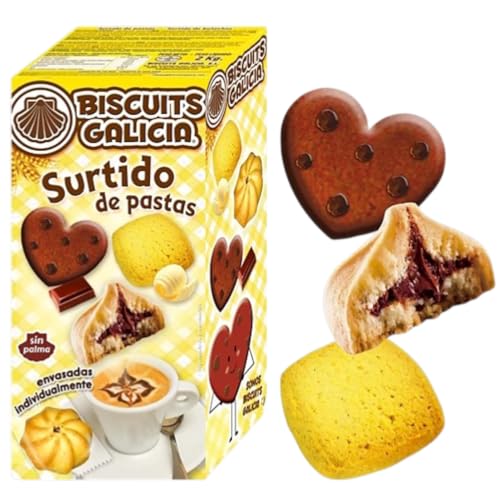 Galletas Surtidas Individuales 2 kg | Caja Formato Hostelería | Galletas Variadas para Café, Oficinas y Cafeterías | Snack Dulce para Desayunos y Pausas