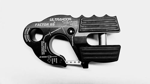 Vista 3 de Factor 55 00250-04 Gancho de Cabrestante Ultrahook Sistema Cerrado Grillete Carga Máxima 16,000 lbs Grillete de Resistencia ULT Montaje de Pasador
