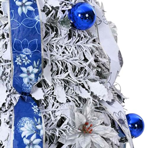 Árbol de Navidad artificial 210 cm con luces LED integradas verde lujoso 7