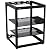 ECHOGEAR 15U Open Frame Rack - Heavy Duty 4 Post Design Holds All Your Network Servers & AV Gear - Includes 2 Vented Shelves & is Wall Mountable