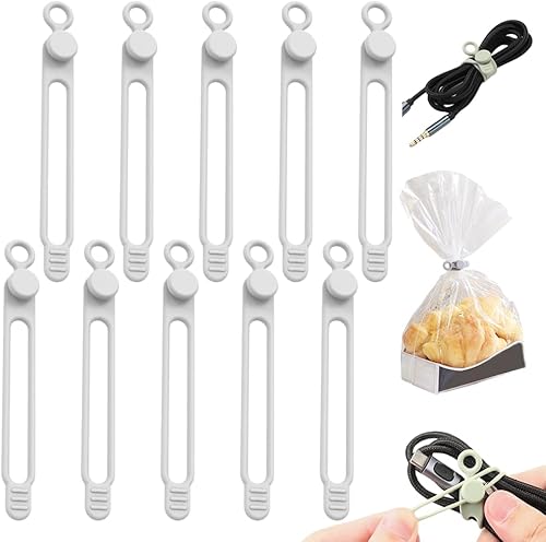 Sujetacables de silicona, organizador de cables reutilizable de datos 2026, gestión de cables de viaje para electrodomésticos, gestión de cables