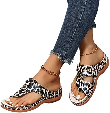 DFEK Orthotic Flip Flops Women Arch Support Comfort Walking Thong Sandals,Plantar Fasciitis Flat Feet Heel PainBunion Correction