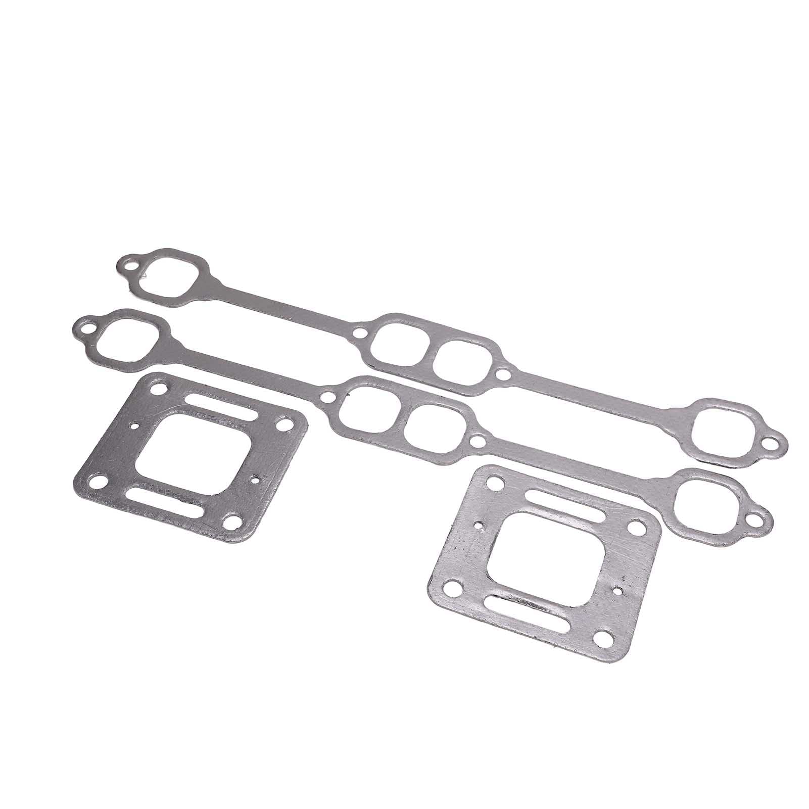Juego de Juntas de Colector de Escape Reemplazo de Grafito para Motores Mercruiser 5,0 5,7 1985-2002 OE 5735 con Colector de Elevación Central