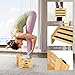 HOOBRO Bamboo Foot Rest, Adjustable Under Desk Footrest with 5 Height Options & Angles, Non-Slip Ergonomic Foot Rest for Under Desk at Work for Improved Posture, for Home & Office, Natural YL01FP01