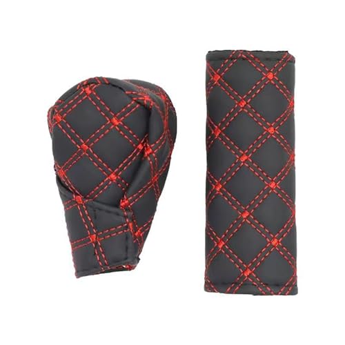 PFHAN Car Gear Shift Knob Cover for Land Rover Range Rover Sport (L320) 2010-2013 with-Computer-Box/Under-seat, Silicone Manual Automatic Vehicles Protector Accessory,A/Red