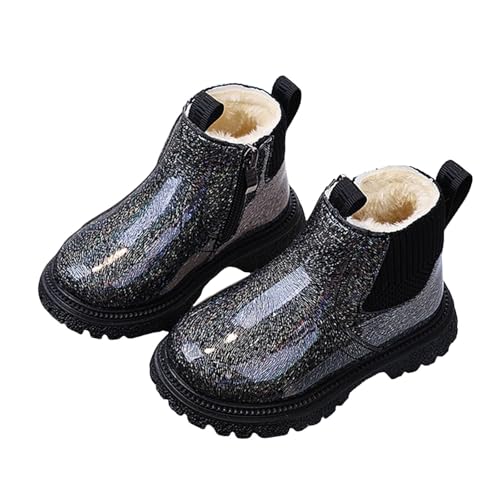 IWIHMIV Ankle Boots for Walking Toddler Girls Short Boots Outdoor Fall Booties Fashion Leather Non Slip Shoes