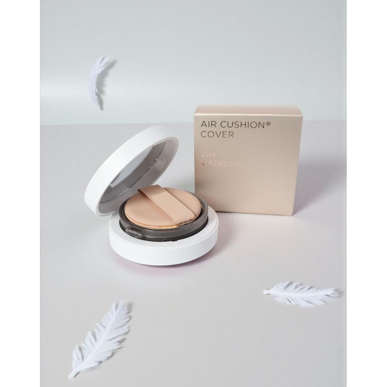 Korean Foundation, Dewy Finish, Easy Application for All Skin Types, flawless coverage foundation Air Cushion 15g (N21,Vanilla) - Image 2