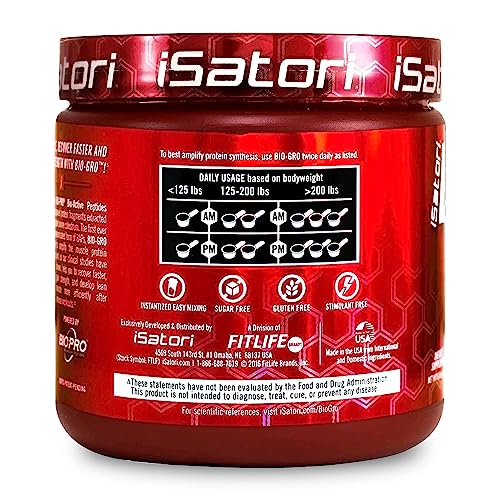 Isatori Bio-Gro Protein Synthesis Amplifier - Build Lean Muscle, Speed Recovery And Increase Strength - Bio-Active Proline-Rich Peptides Post Workout Muscle Builder - Chocolate Ice Cream (60 Servings) #TOP2