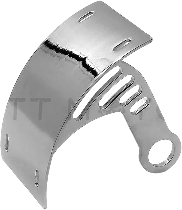 HTTMT MT360-06- Motorcycle Chromed Vertical Curved Mount License Plate Bracket Tag Holder Compatible with 2006-2012 YZF-R6/ 2006-2011 Suzuki Boulevard M109R