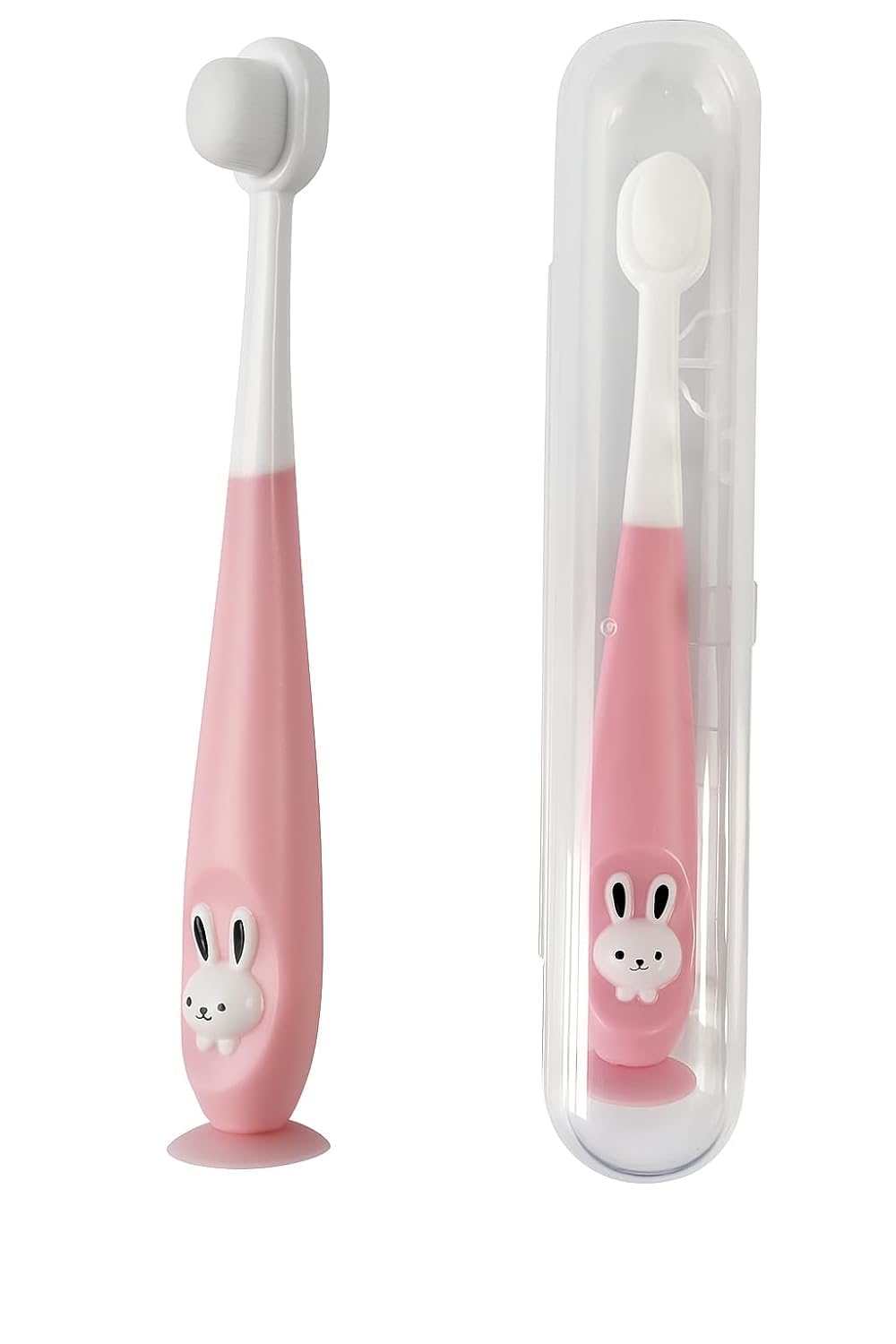 Baby Toothbrush I Supersoft Bristles & Section Cup Base Tooth Brush for Kids/Babies/Toddlers - Pink-image-16