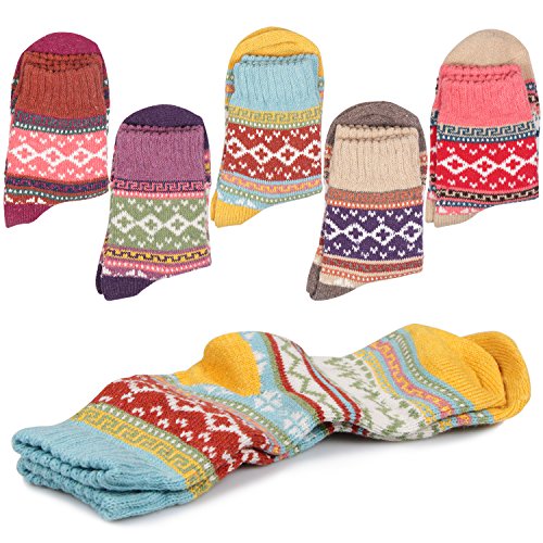 Wintersocken Moliker 5 Paar Wollsocken für Damen