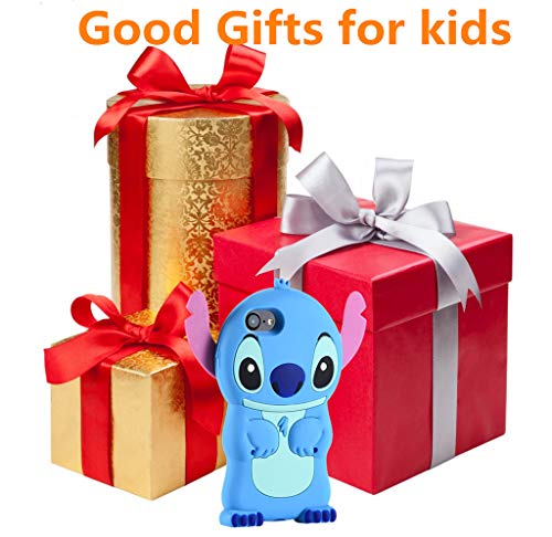 Findworld Cases For Iphone 5S 5C 5 Case, Lilo Stitch Cute 3D Cartoon Unique Soft Silicone Animal Rubber Character Shockproof Anti-Bump Protector Boys Kids Girls Gifts Cover For Iphone 5S/5/5C/S #TOP6