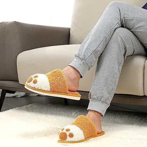 SINNO Cute Animal Slippers for Women, Winter Warm Memory Foam House Slippers, Soft Cozy Booties Non-Slip Slip-on Shoes for Girls Indoor Outdoor Shoes,Creative Gifts for Women Girls Girlfriend2