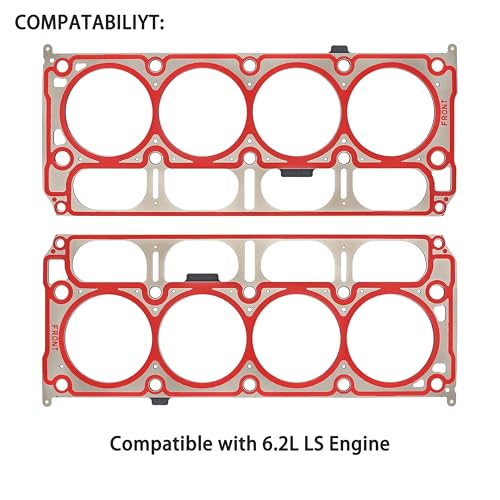 Image of 2PCS MLS 5-Layer Head Gasket Kit for Gen V LT1 LT2 L86 L87 6.2L | 5 Layer Steel MLS Gaskets OE 12688943 12659260 12622331 Fits Chevy GMC 2014-2023 Gen V LT Engine Repair Replacement