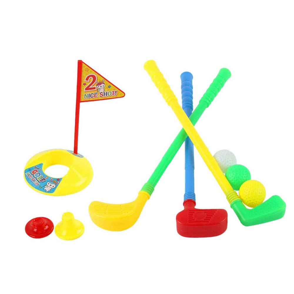 BinaryABC Plastic Golf Clubs Set Toy Golf Kit,Educational Golf Toys Sets,Children's Golf Game(Random Color) - Image 2