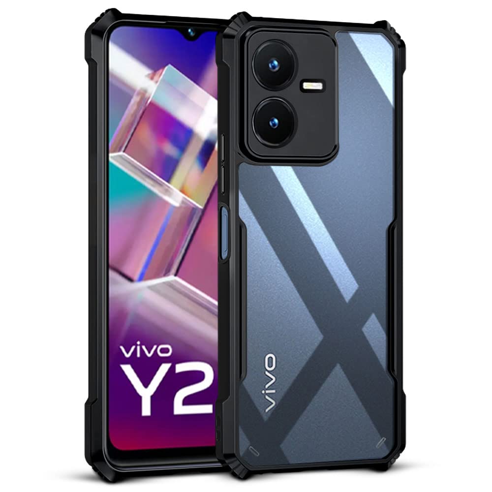 WOW IMAGINE TPU+PC Shock Proof Clear Protective Back Case For Vivo Y22 - Airedge Technology | 360 Degree Camera Protection | Transparent Hybrid Back Case Mobile Cover - Black (B0BPPJ86CS) Amazon Price History, Amazon Price Tracker