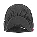 Janey&Rubbins Sports Winter Knit Visor Beanie with Bill Hat for Men and Women (Dark Grey)