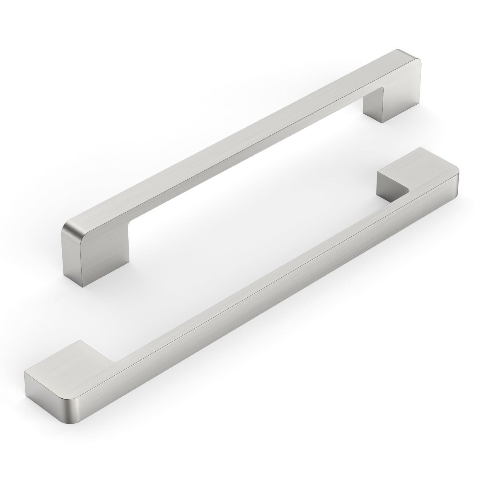 Brushed Satin Nickel Cabinet Pulls and Handles, 7.5 Inch, 10 Pack