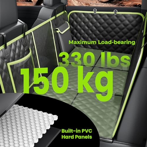 pecute Hundedecke Auto Rückbank für LKW 145 * 73 cm, Hartboden Hund Auto Rückbank, Hochwertig Wasserdicht, Leicht zu Reinigen und Einfach zu Verstauen, für Full Size SUV/LKW, bis zu 150 kg