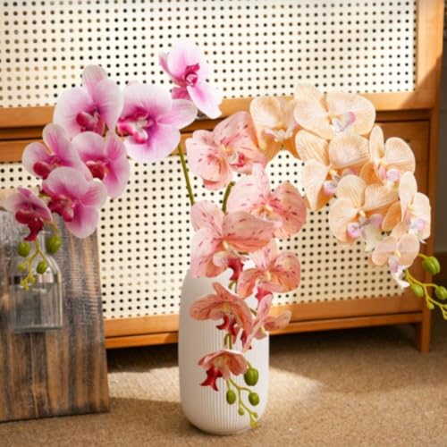 Orquídea artificial Phalaenopsis para centro de mesa en bodas y salones modernos 7
