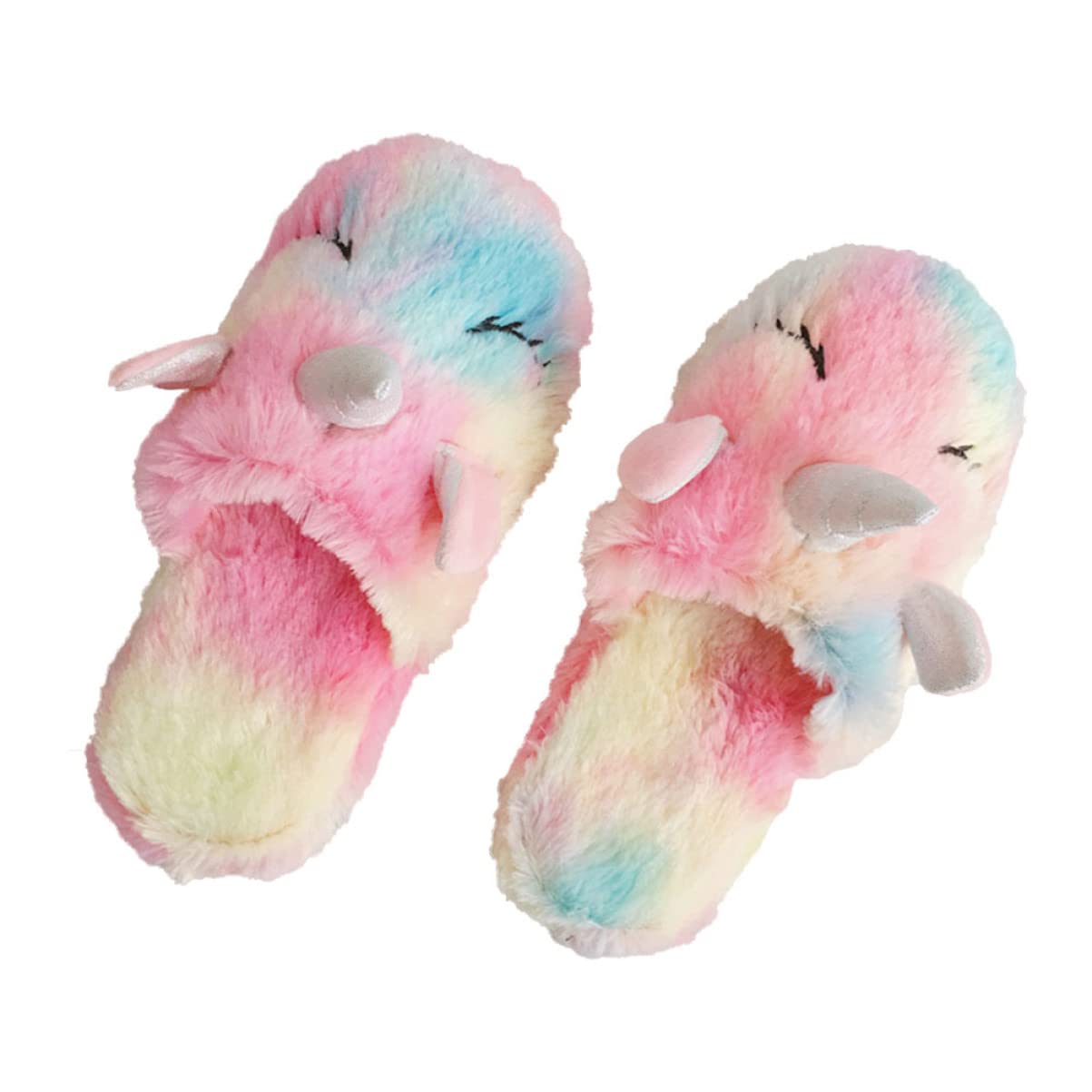 GALPADA 2 Pz Ciabatte in Cotone Unicorno Soffici Pantofole Per Ragazze Ciabatta Da Bambina Pantofole Per Bambini Morbide Invernali Per Bambini Ciabbatte Tromba Da Donna Morbido