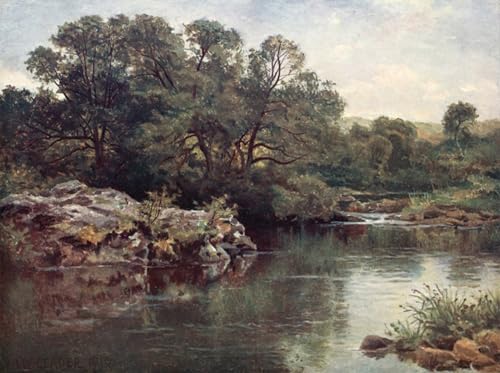 Tableaux Peinture Murale Nordique Rivière Llugwy 60x90cm - Toile Décoration Chambre
