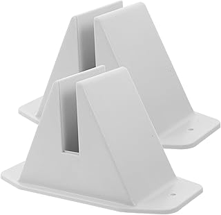 Yardwe 2 Peças De Cerca Prática Peças De Cerca De Jardim Cerca De Base De Suporte Fixo Suporte De Cerca Kit De Base Acessórios Suporte De Suporte Campus Branco Cerca Pequena A Cerca De