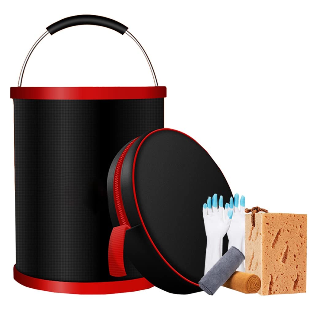 DUNAKE Cubo Plegable para Camping, Cubo De Agua Plegable Multiuso, Lavabo Plegable Portátil para Viajes, Caminatas, Pesca, Canotaje, Jardinería, Fácil Almacenamiento (Size : 15L)