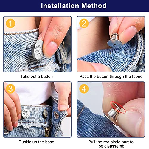 Bottoni per jeans, 17 mm, regolabili in jeans