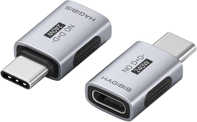 Adaptador USB-C bloqueador de dados Hagibis ZJTN15, pacote com 2