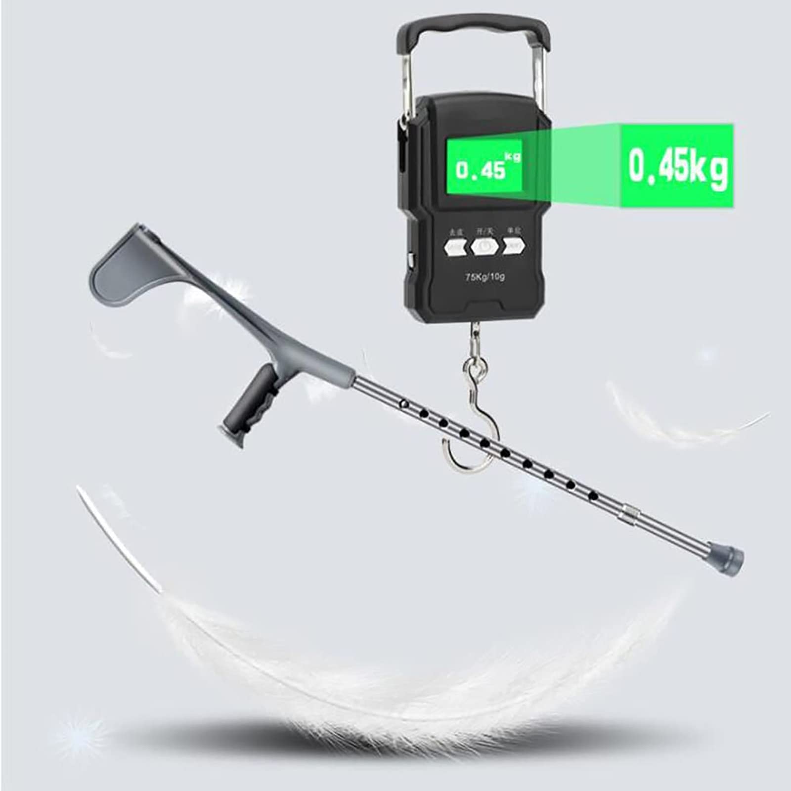 Muletas de antebrazo Ajustables con puño Abierto, muletas de Codo Plegables portátiles para Adultos, Hombres, Mujeres, Bastones de aleación de Aluminio, rodamiento de 220 Libras. (Color : C)