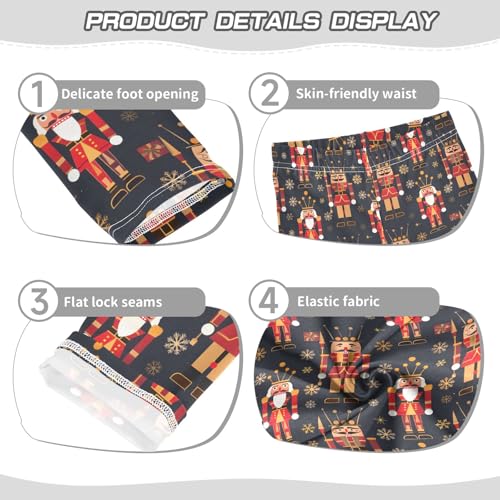 Girls' Athletic Leggings Ankle Length Yoga Dance Pants Kids Teen 4T Christmas Golden Nutcracker3