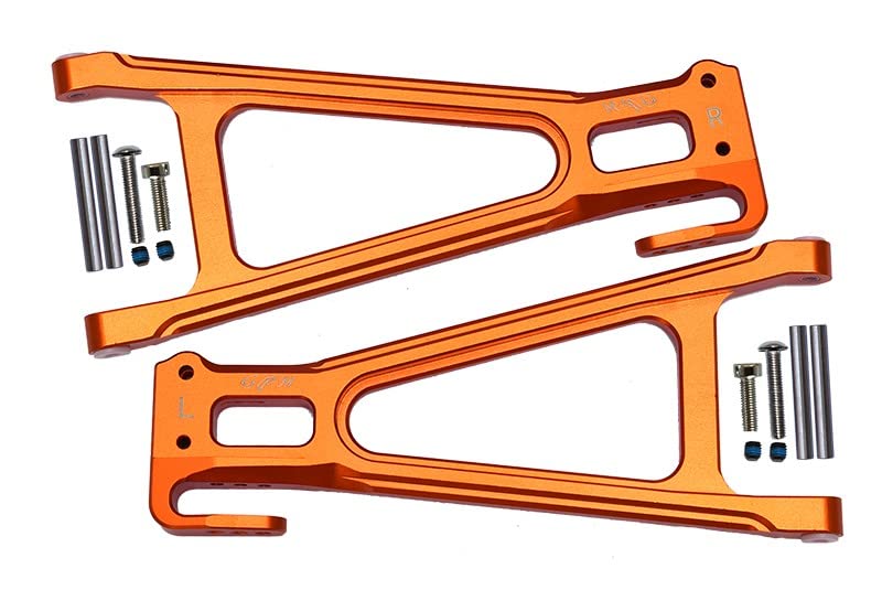 Bras inférieur aluminium Traxxas E-Revo 2.0 finition anodisée orange GPM Racing